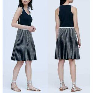 NWT Banana Republic Navy Stripe Fit-and-Flare Knit Dress